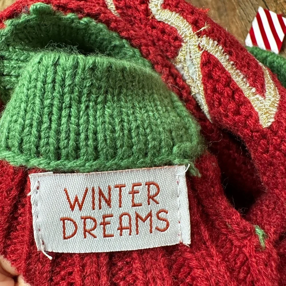 Christmas Red and Green pet Knit Sweater